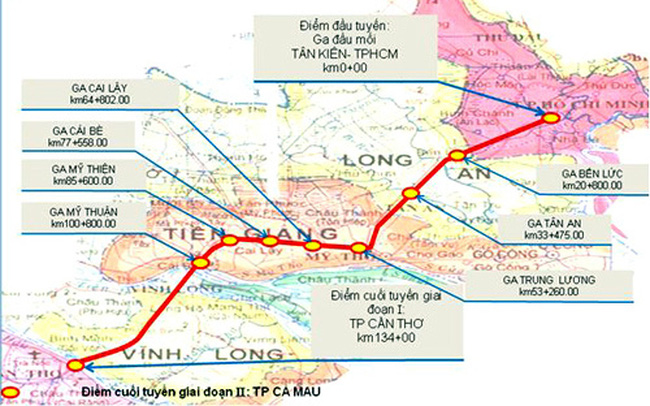 Bộ Giao thông giao đầu mối nghiên cứu xây dựng tuyến đường sắt TP HCM – Cần Thơ