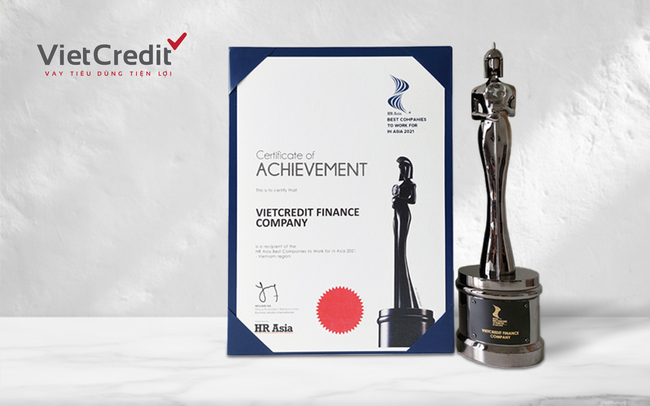 VietCredit đạt giải thưởng “Nơi làm việc tốt nhất châu Á” của HR Asia