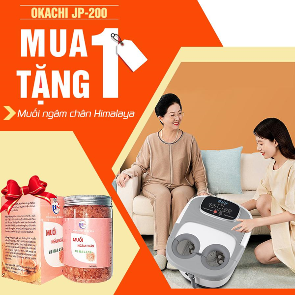 Bồn ngâm chân massage OKACHI  hỗ trợ cải thiện giấc ngủ